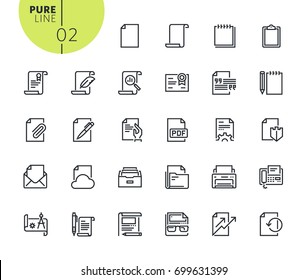 Set of office workflow icons. Modern outline web icons collection for web and app design and development. Premium quality vector illustration of thin line web symbols.