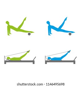 a set ofpilates icons