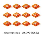 Set OGG file document, WAV, WMA, AI, GIF and RUBY icon. Vector