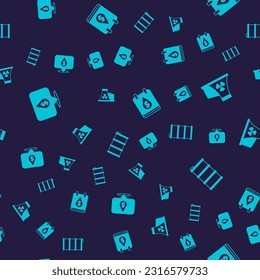 Set Oil drop with dollar symbol, Nuclear power plant,  and Barrel oil on seamless pattern. Vector