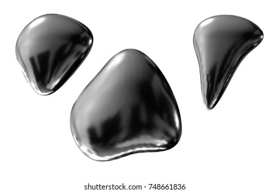 Set of oil drops. Vector illustration