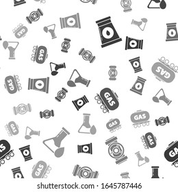 Set Oil and gas industrial factory building, Industry metallic pipes and valve, Gas railway cistern and Oil petrol test tube on seamless pattern. Vector