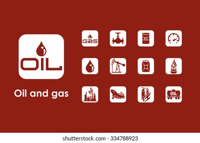 It is a set of oil and gas simple web icons