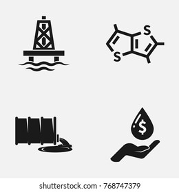 Set of oil and gas vector   icons.