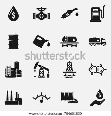 Set Oil Gas Vector Icons Stock Vector (Royalty Free) 754601830 ...