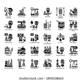 Set of Oil Industry thin line and pixel perfect icons for any web and app project. 