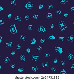 Set Oil tank storage, Canister for gasoline, drop with dollar symbol and  on seamless pattern. Vector