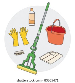 Set of oil washing and foam brush