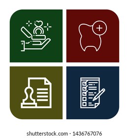 Set of ok icons such as Proposal, Check, Stamp, Checking , ok