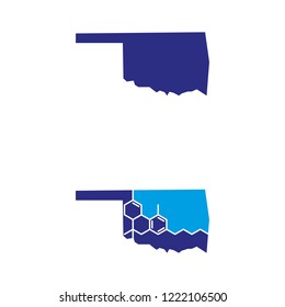 a set of oklahoma map icons