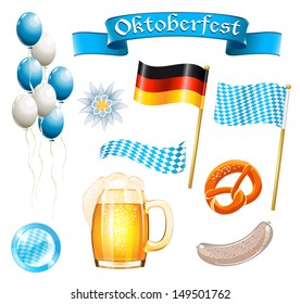 Set of Oktoberfest design elements