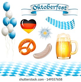 Set of Oktoberfest design elements