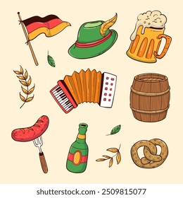 Set of Oktoberfest element vector