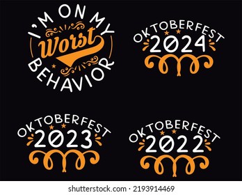 A set of Oktoberfest svg design