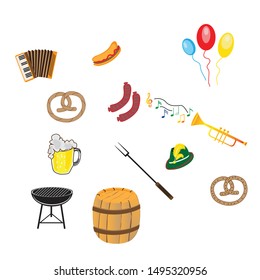 set of oktoberfest vector design elements