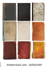 Set Of Old Books, Vector