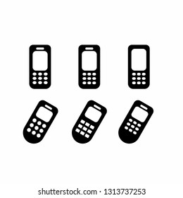 set old cellular phone icon vector logo illustration silhouette