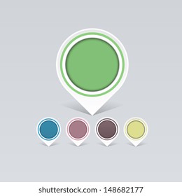 Set of old colorful markers to your business ideas. EPS 10