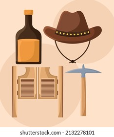 set of old cowboy items