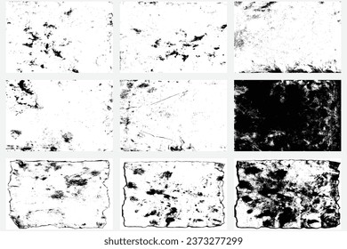 Set von alten schmutzigen Hexen Buch leeren Seiten Overlays. Bewitterter staubiger grimmiger Hintergrund-Set. Vektorgrafik. 