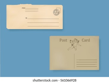 Set of old envelopes.