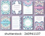 Set of old fairy tail flyer pages ornament illustration concept. Vintage art traditional, Islam, arabic, indian, ottoman motifs, elements. Vector decorative retro greeting card or invitation design. 