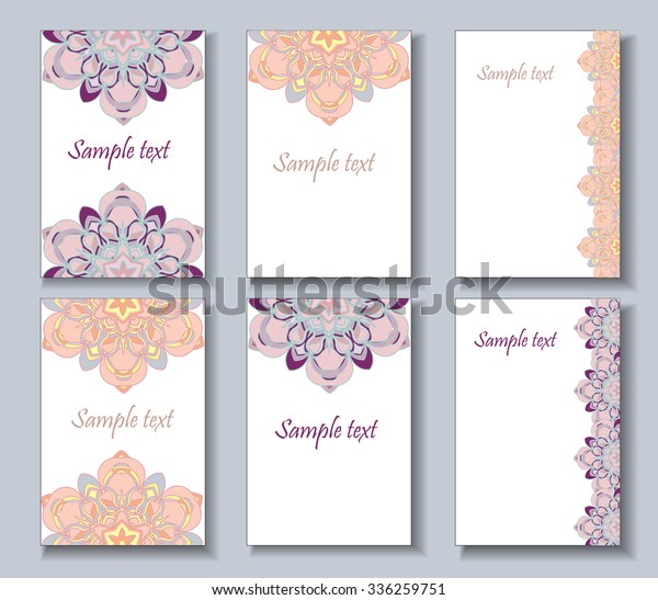 Set of old fairy tail flyer pages ornament
illustration concept.Vector decorative ornament retro greeting card
or invitation design.