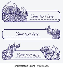 Set of old fashioned labels 2