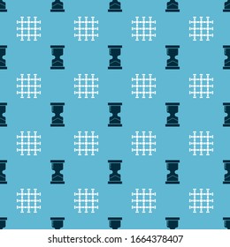 Set Old hourglass and Prison window on seamless pattern. Vector