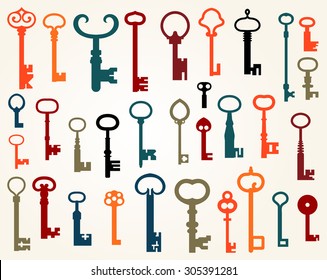 Set of old keys