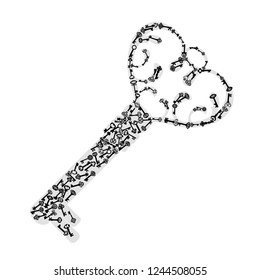 The set of old keys vector icon