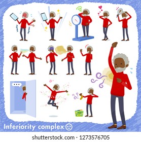 A set of old man on inferiority complex.There are actions suffering from smell and appearance.It's vector art so it's easy to edit.