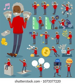 A set old men with concerning money and economy.
There are also actions on success and failure.
It's vector art so it's easy to edit.