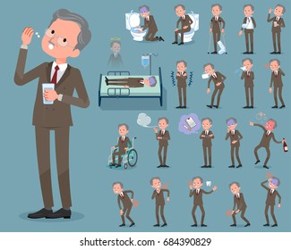 A set of old men with injury and illness.
There are actions that express dependence and death.
It's vector art so it's easy to edit.