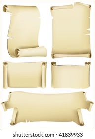 Set Of Old Paper Vector