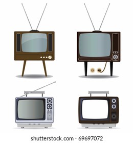 Set of old TVs
