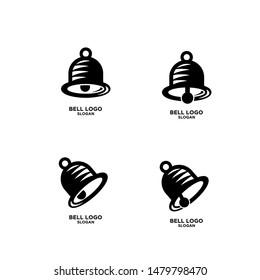 set old vintage simple bell logo icon design vector illustration