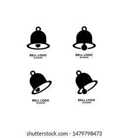 set old vintage simple bell logo icon design vector illustration