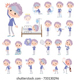 A set of old women with injury and illness.
There are actions that express dependence and death.
It's vector art so it's easy to edit.