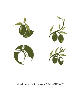 Set olive icon vector illustration design template