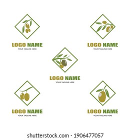 Set olive icon vector illustration design template