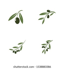 Set of Olive logo template vector icon illustration design