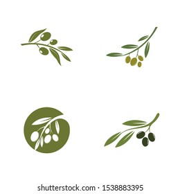 Set of Olive logo template vector icon illustration design