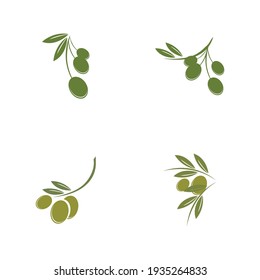 set of Olive logo template vector icon illustration design
