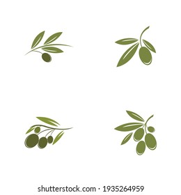 set of Olive logo template vector icon illustration design