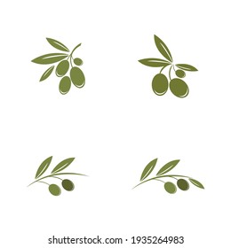 set of Olive logo template vector icon illustration design