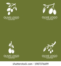Set Of olive logo template vector design