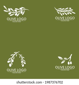 Set Of olive logo template vector design