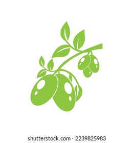 conjunto de diseños de ilustraciones vectoriales del logotipo de Olive
