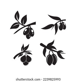 set of Olive logo vector illustration design